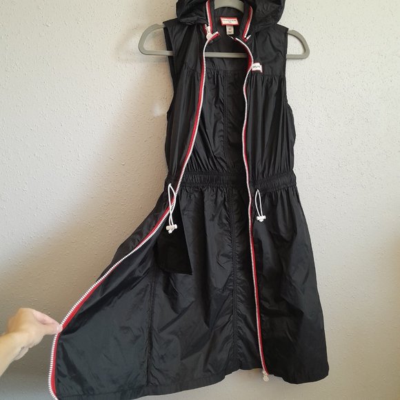HUNTER for Target Black Sporty Windbreaker Sleeveless Dress Full Zip Front XS - Picture 8 of 16